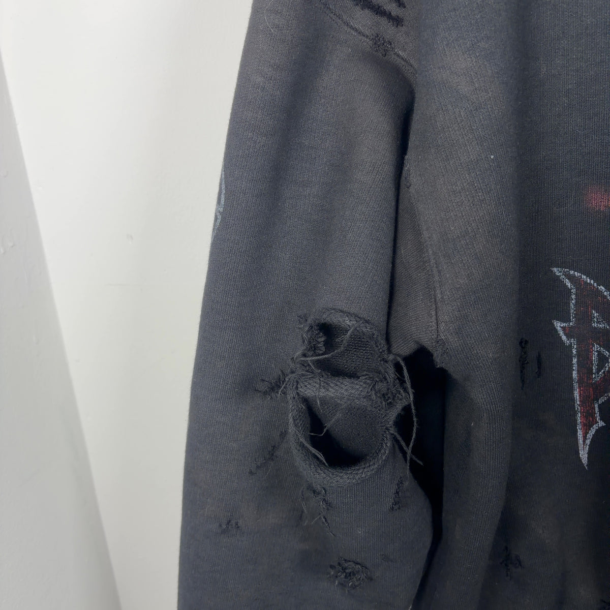 Balenciaga SS24 Paris Moon Distressed Zip-Up Hoodie