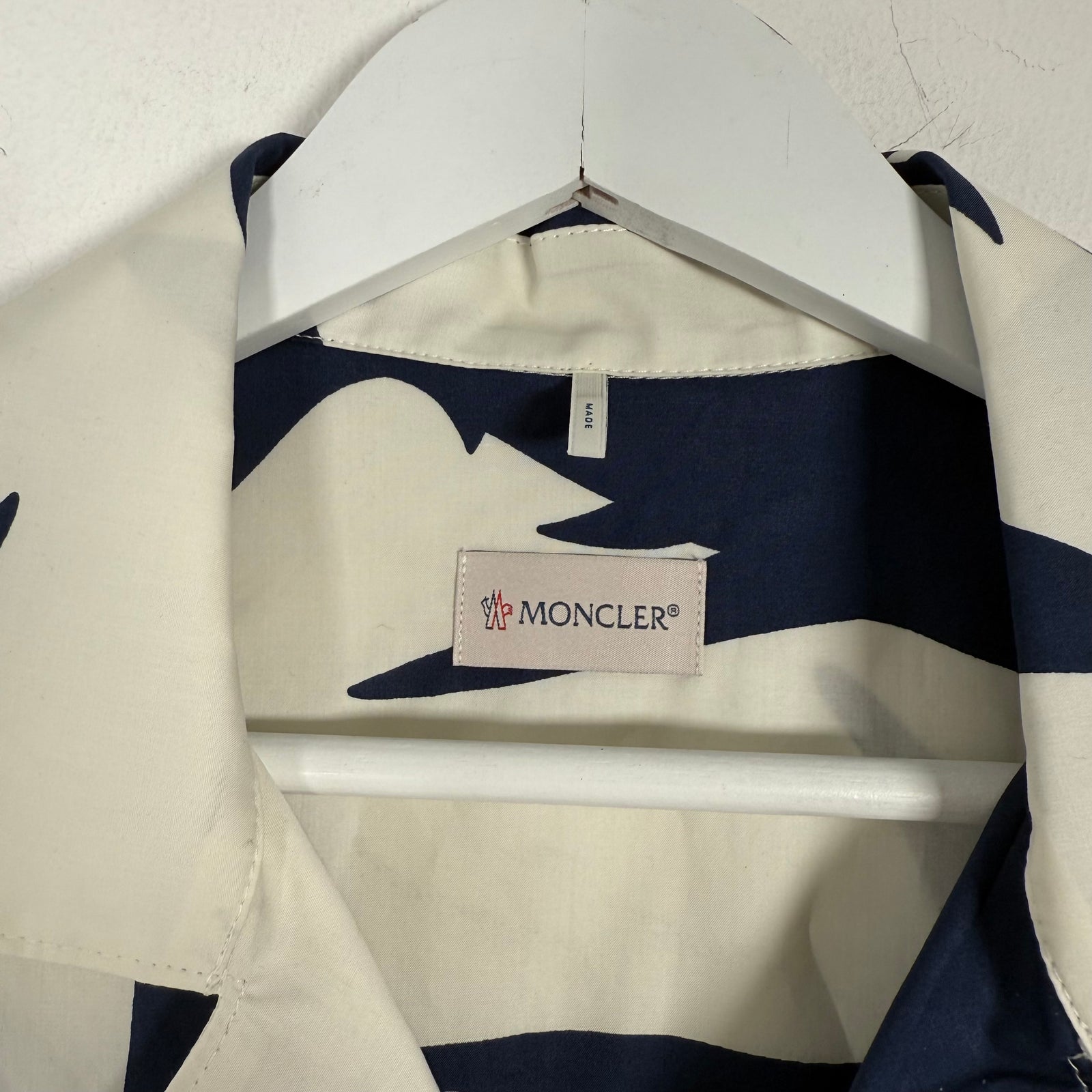 Moncler Shark Nylon Camp Shirt Size S