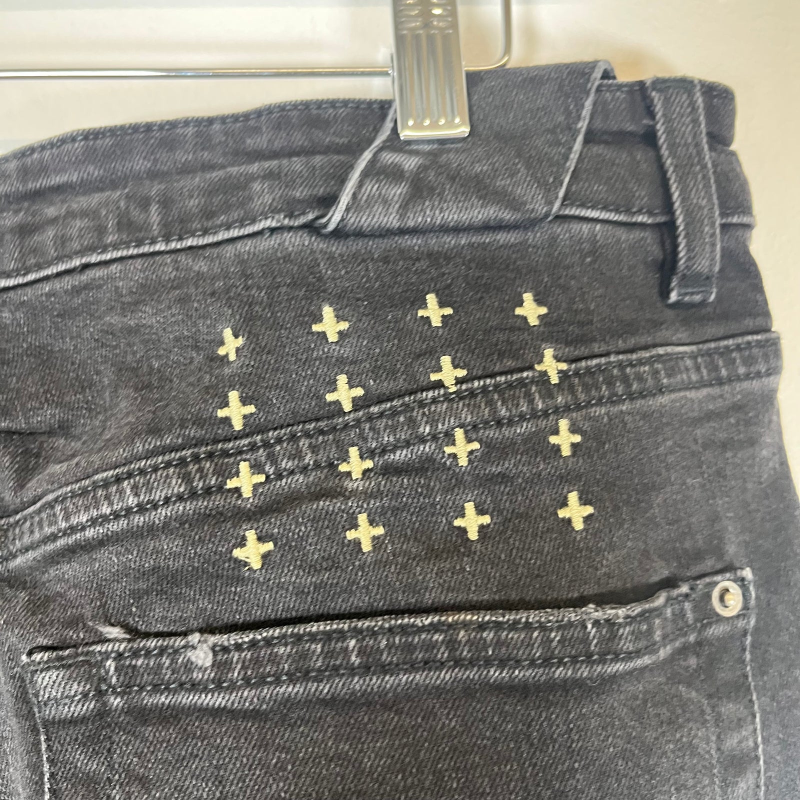 Ksubi Black Distressed Jeans Size 34