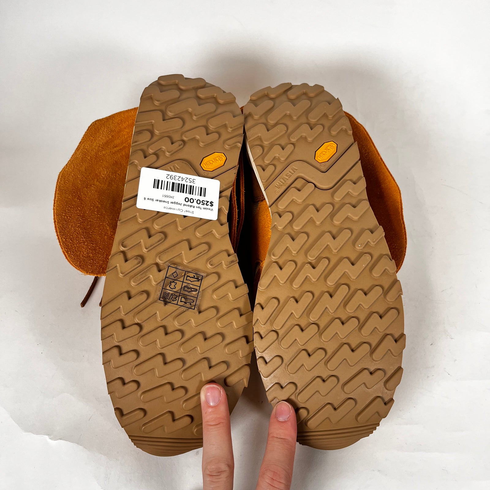 Visvim Tan Roland Jogger Sneaker Size 8