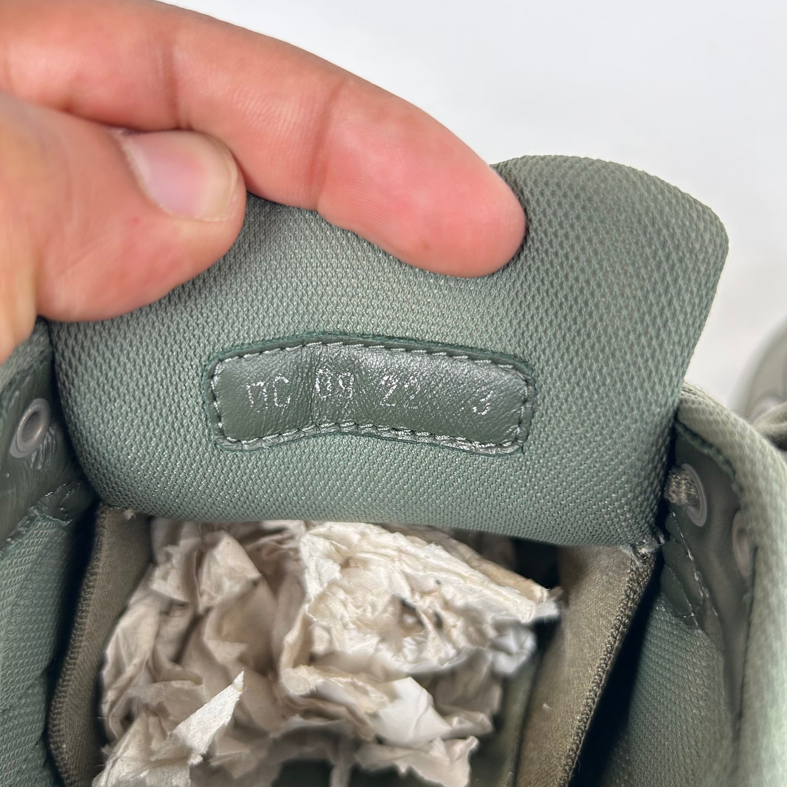 Dior B30 Khaki Green Microfiber Mesh Sneaker Size 42