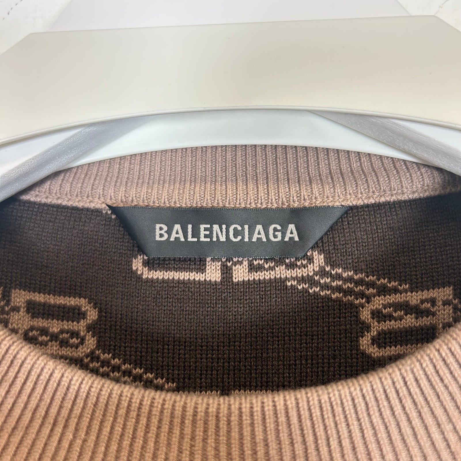 Balenciaga Brown BB Logo Sweater Size XL