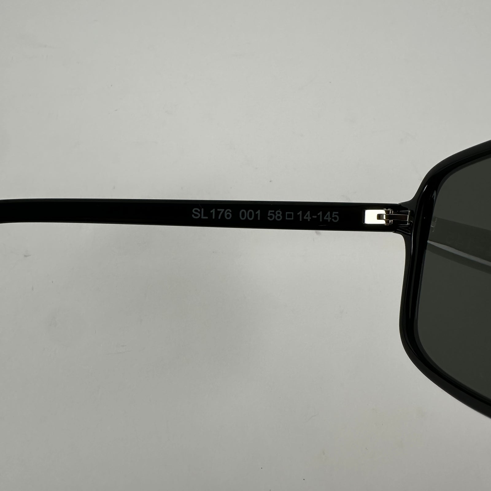 Saint Laurent Black Square Aviator Sunglasses