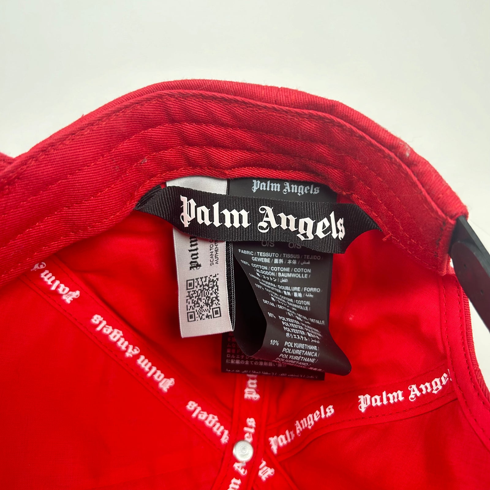 Palm Angels Red Logo Hat Size OS