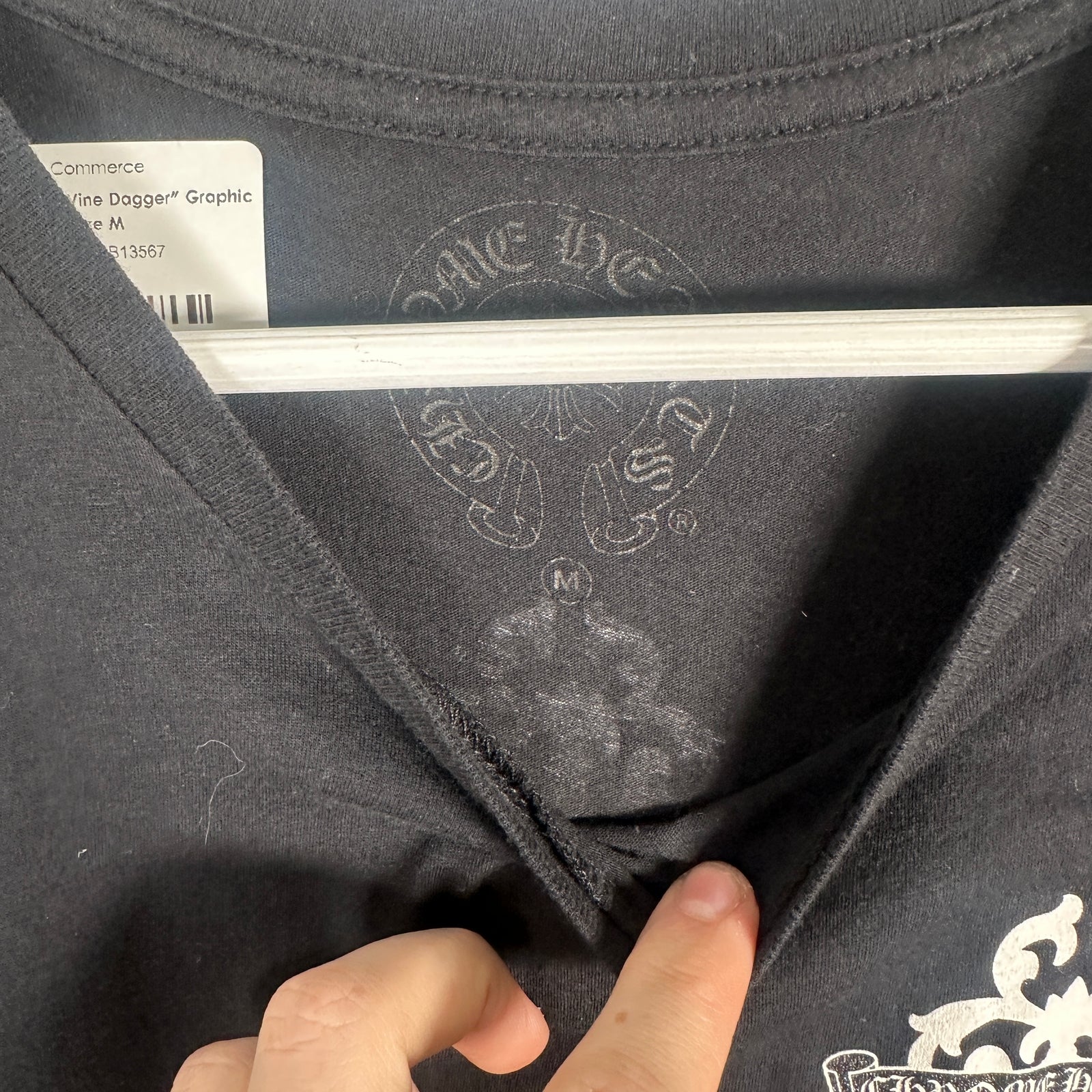 Chrome Hearts Black 'Vine Dagger" Graphic T-Shirt Size M