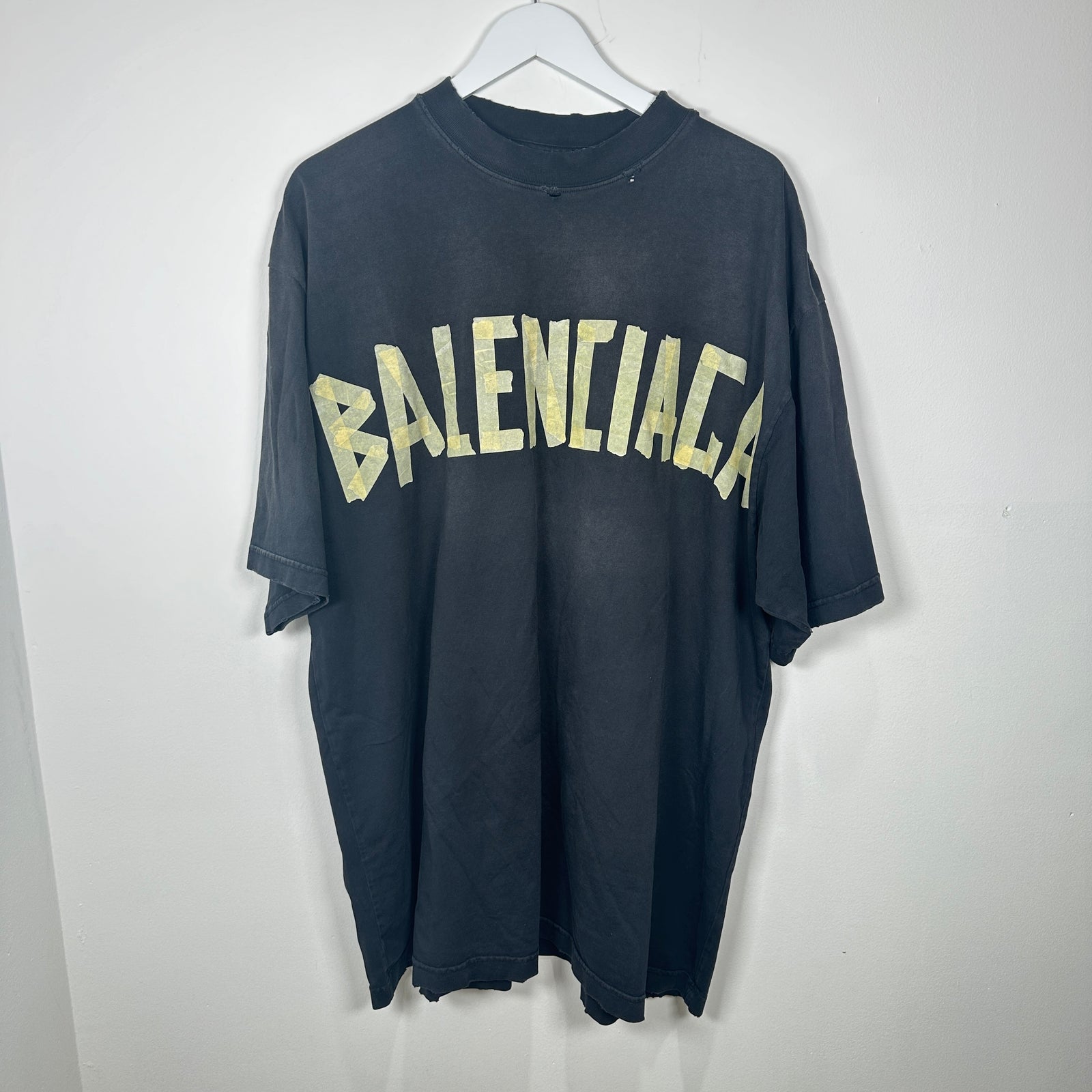 Balenciaga Black 'Tape' T-Shirt Size L