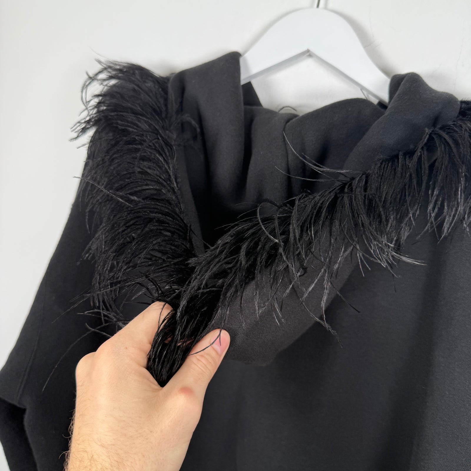 1017 Alyx 9SM Black Fur Hair Zip-Up Hoodie Size L