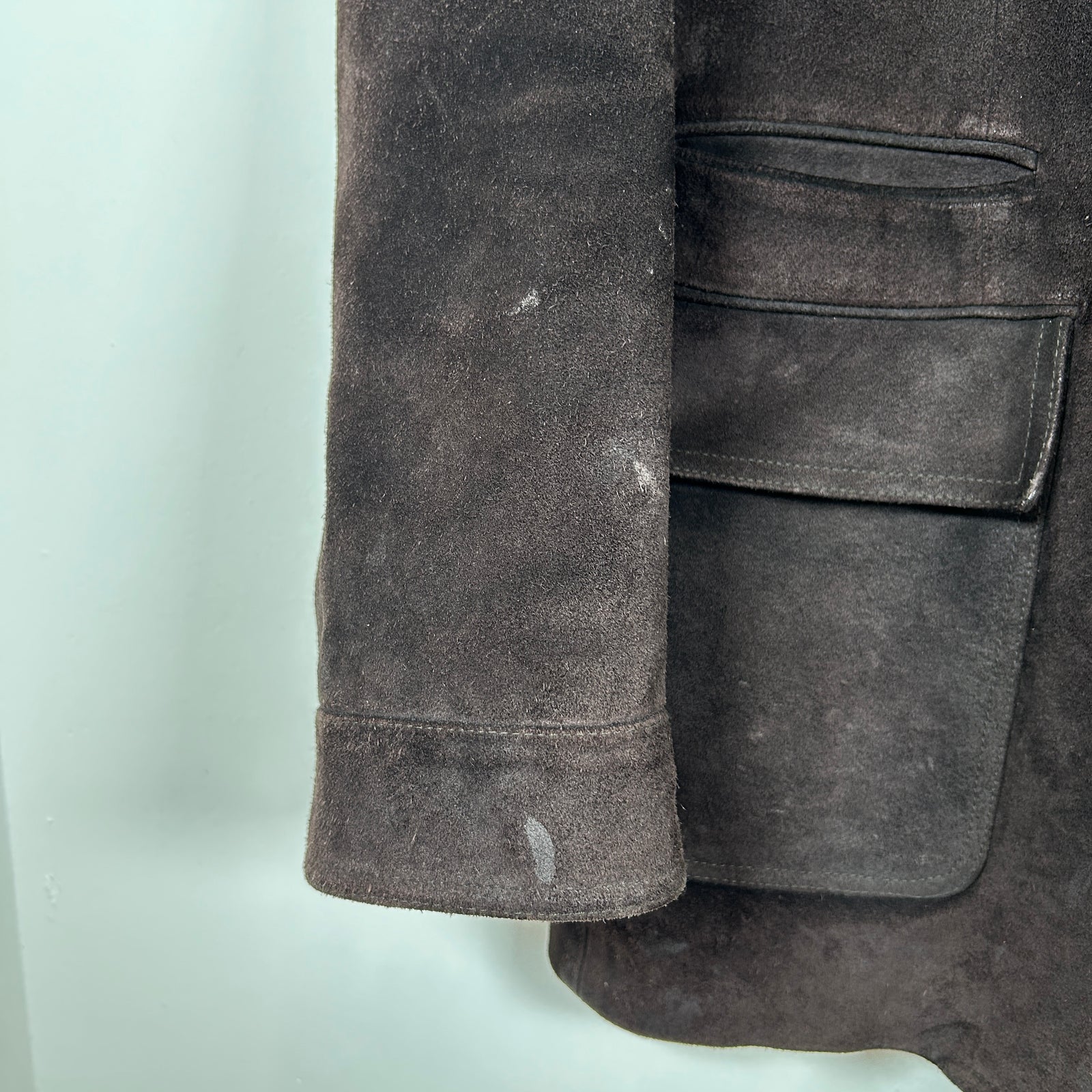 Gucci Brown Suede Leather Over Coat Size 50it