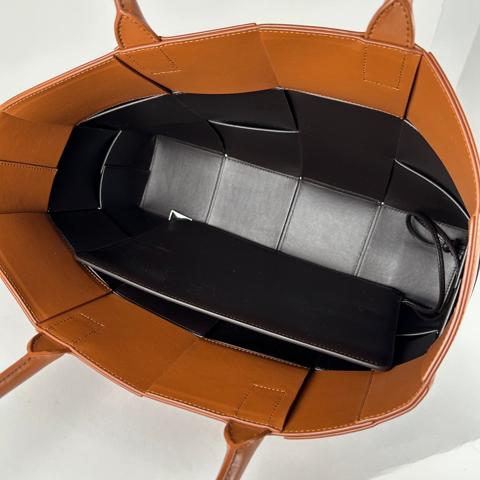 Bottega Veneta Two-Tone Brown Large Arco