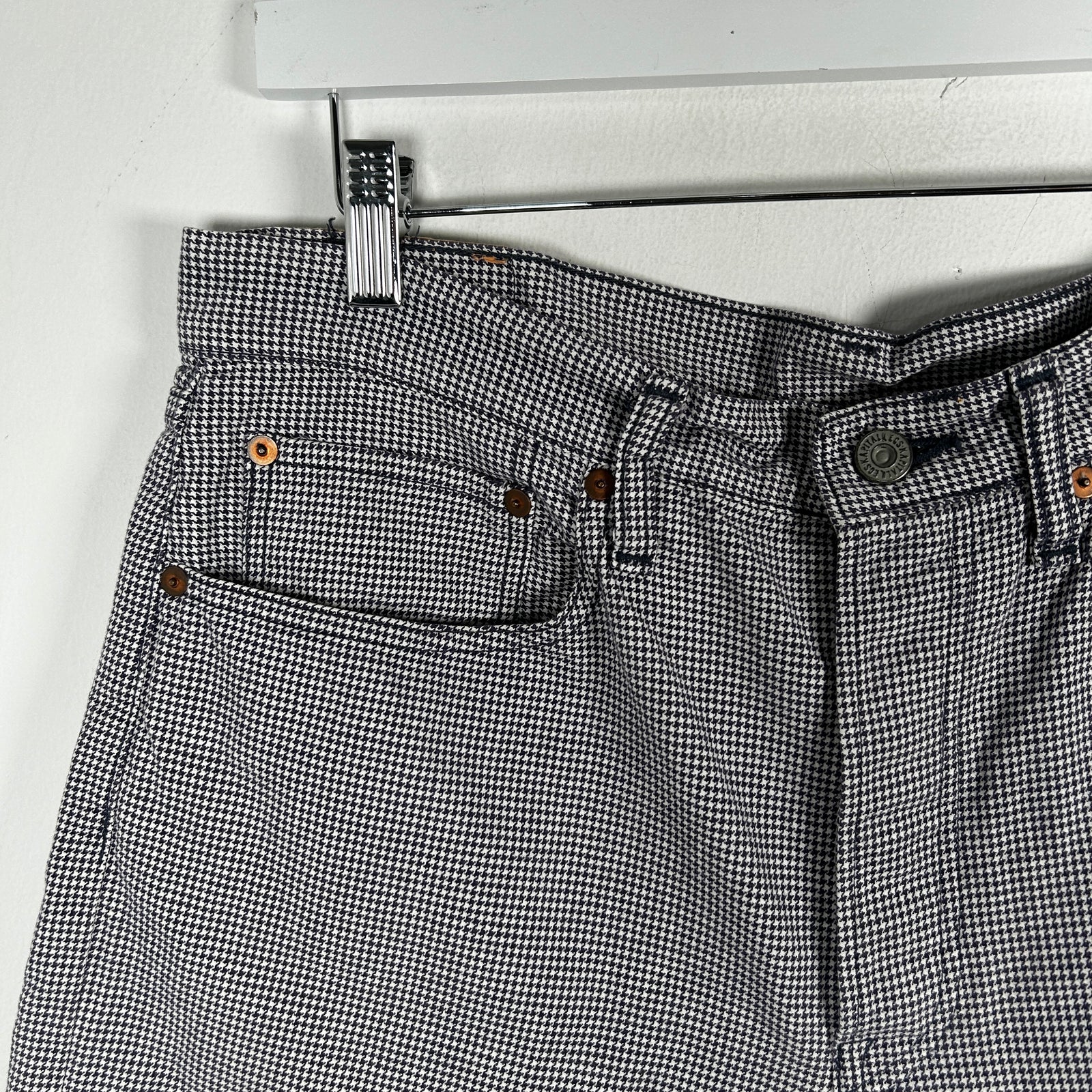 Kapital Blue Houndstooth Shorts Size 36