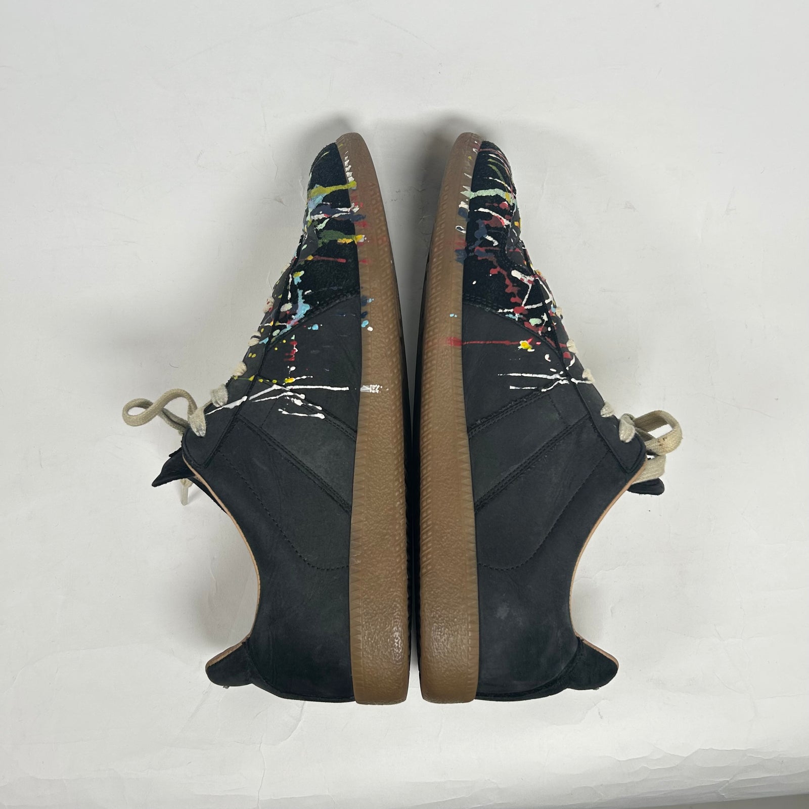 Maison Margiela Black Paint Splatter Gats Size 41