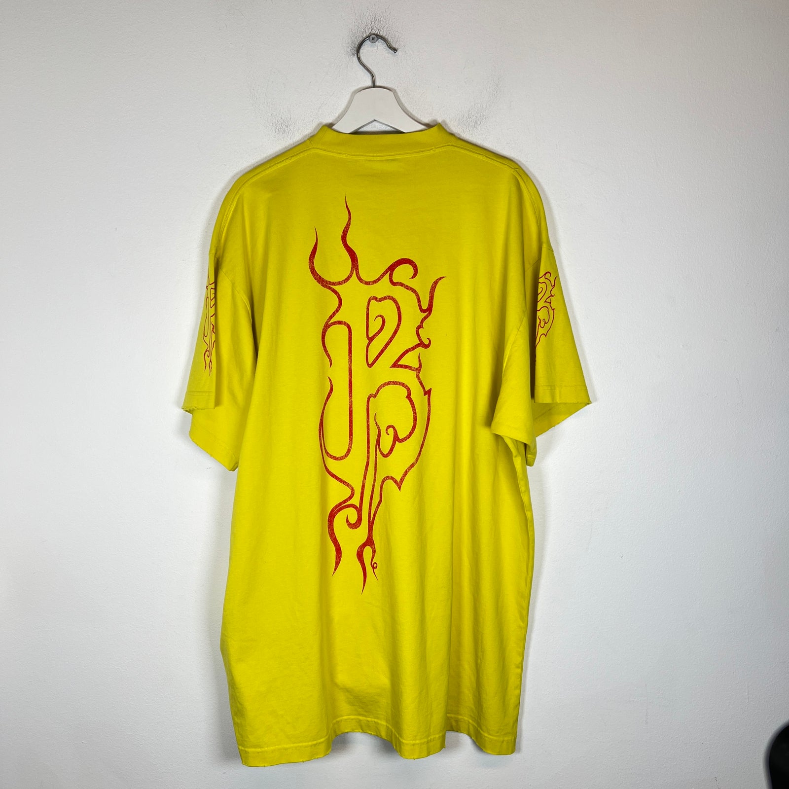 Balenciaga Yellow Darkwave Logo T-Shirt Size XXL