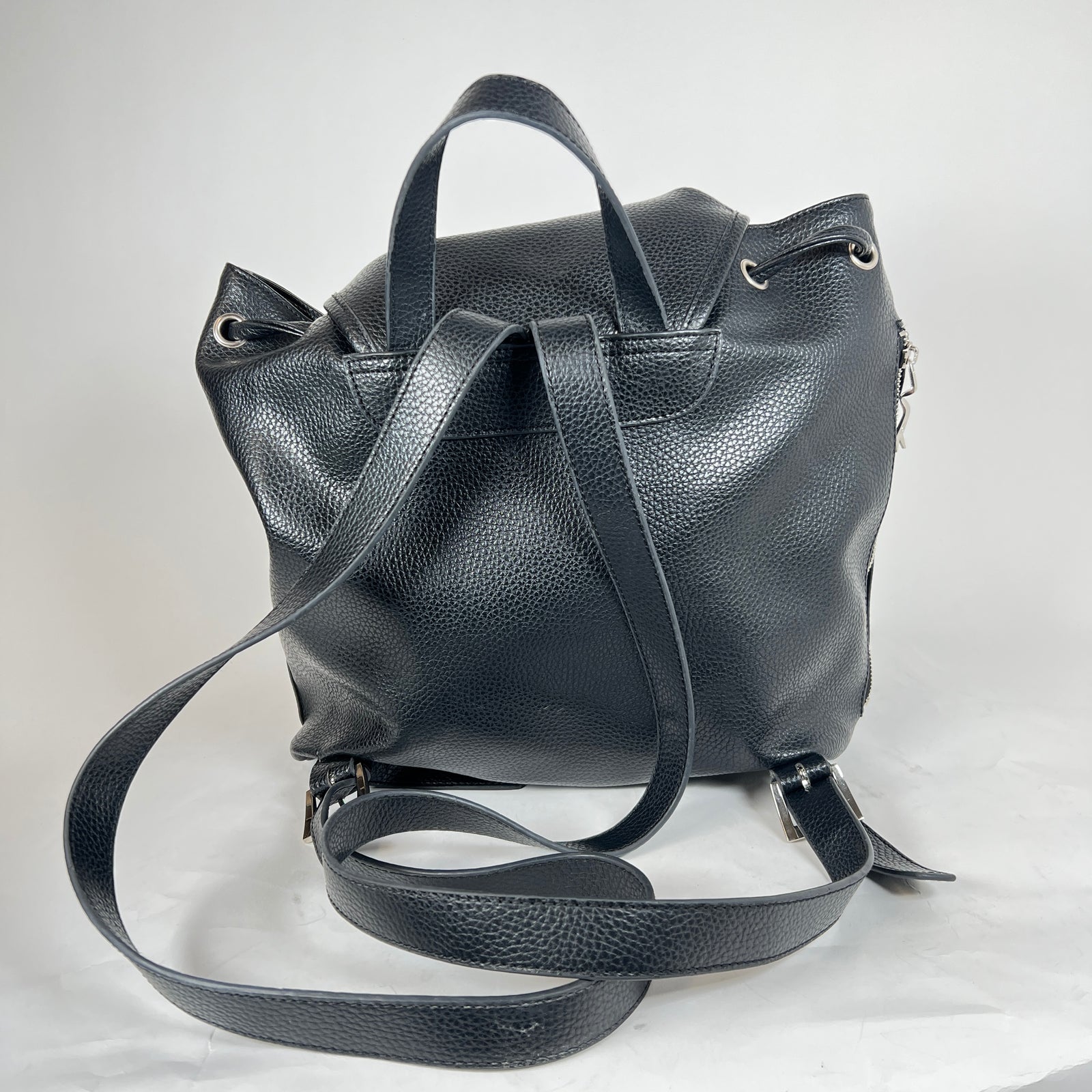 Vivienne Westwood Black Orb Leather Backpack