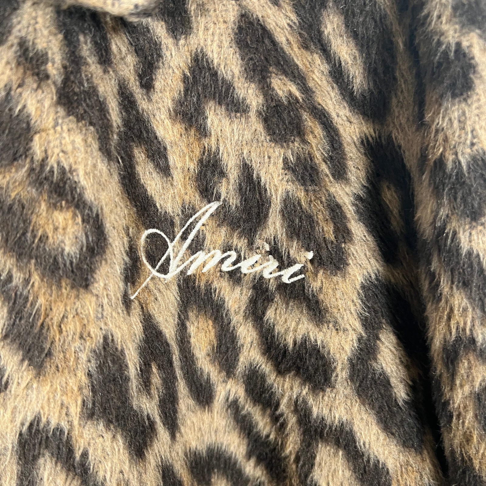 Amiri Leopard Bone Varsity Size M