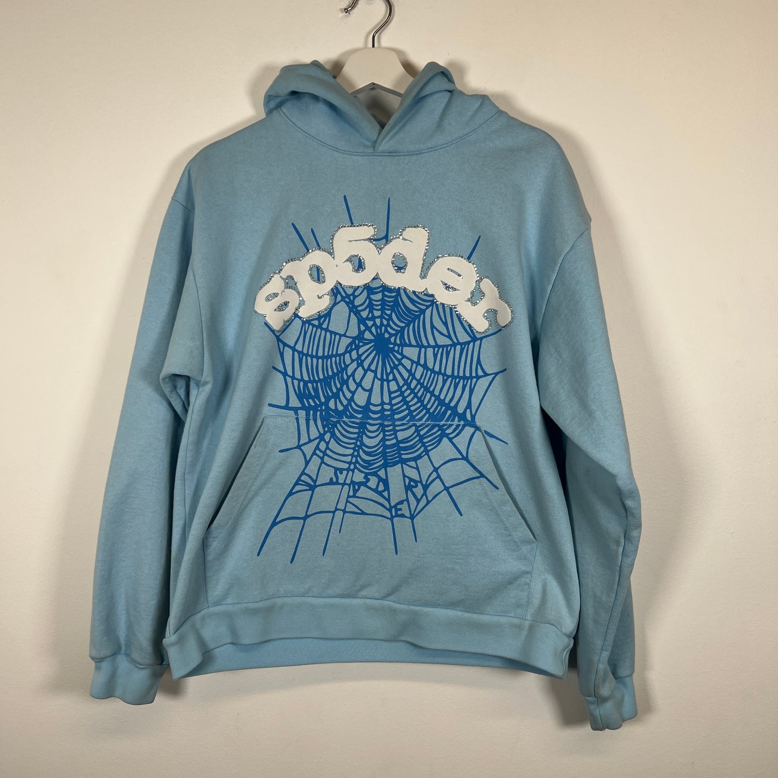 Sp5der Blue Hoodie Size M