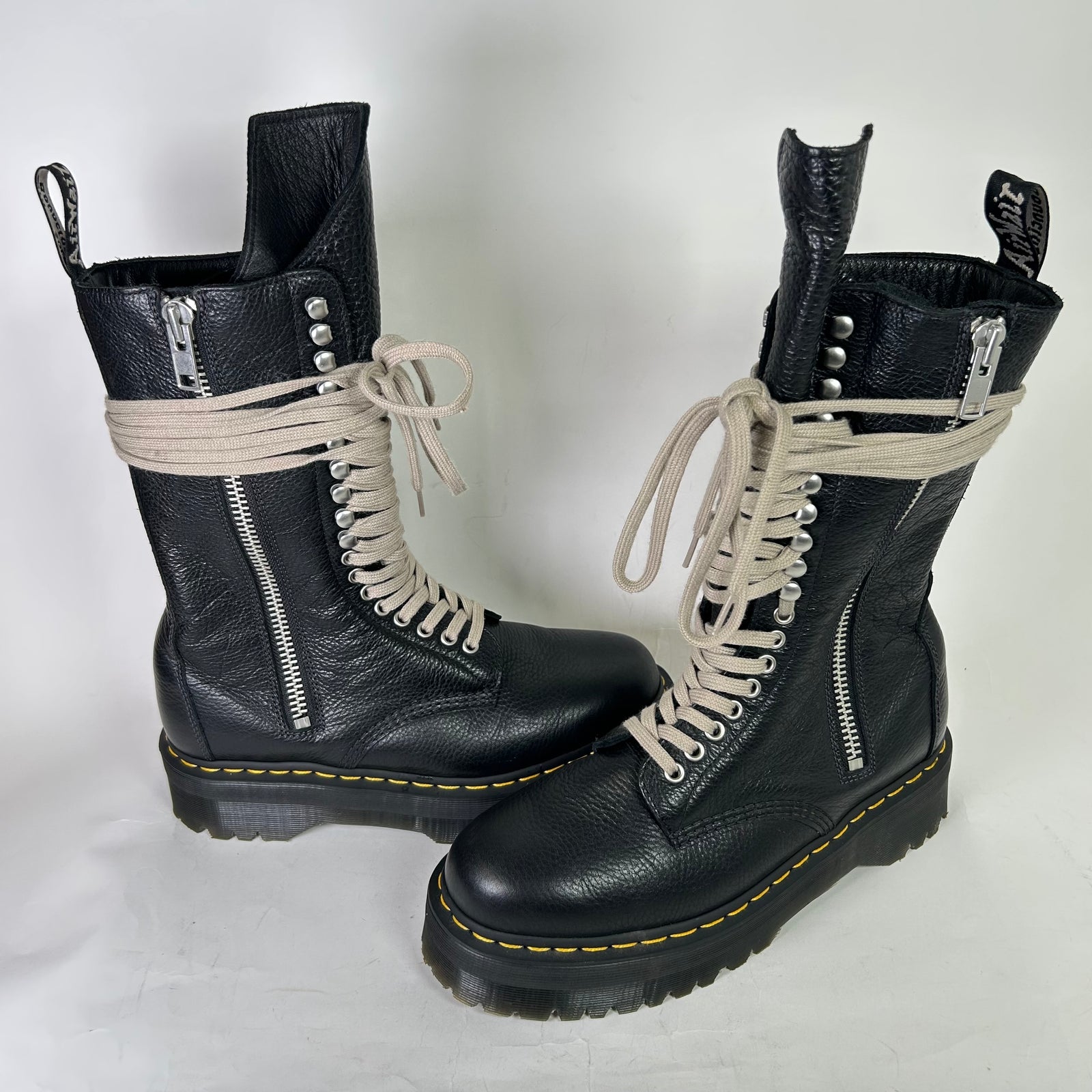 Rick Owens x Dr Martens 1918 Leather Platform Boots