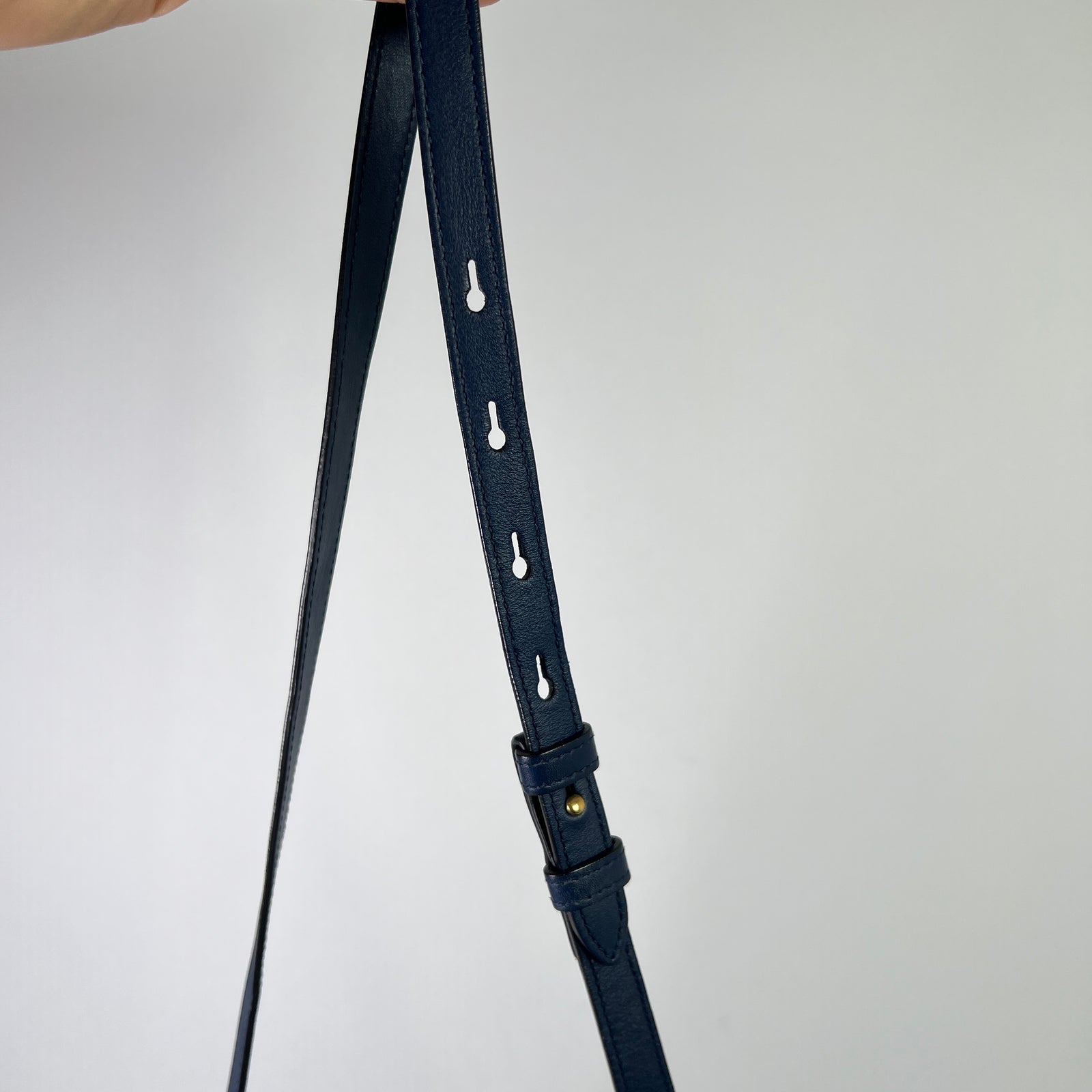 Gucci Washed Denim Pearl GG Marmont Tote Bag