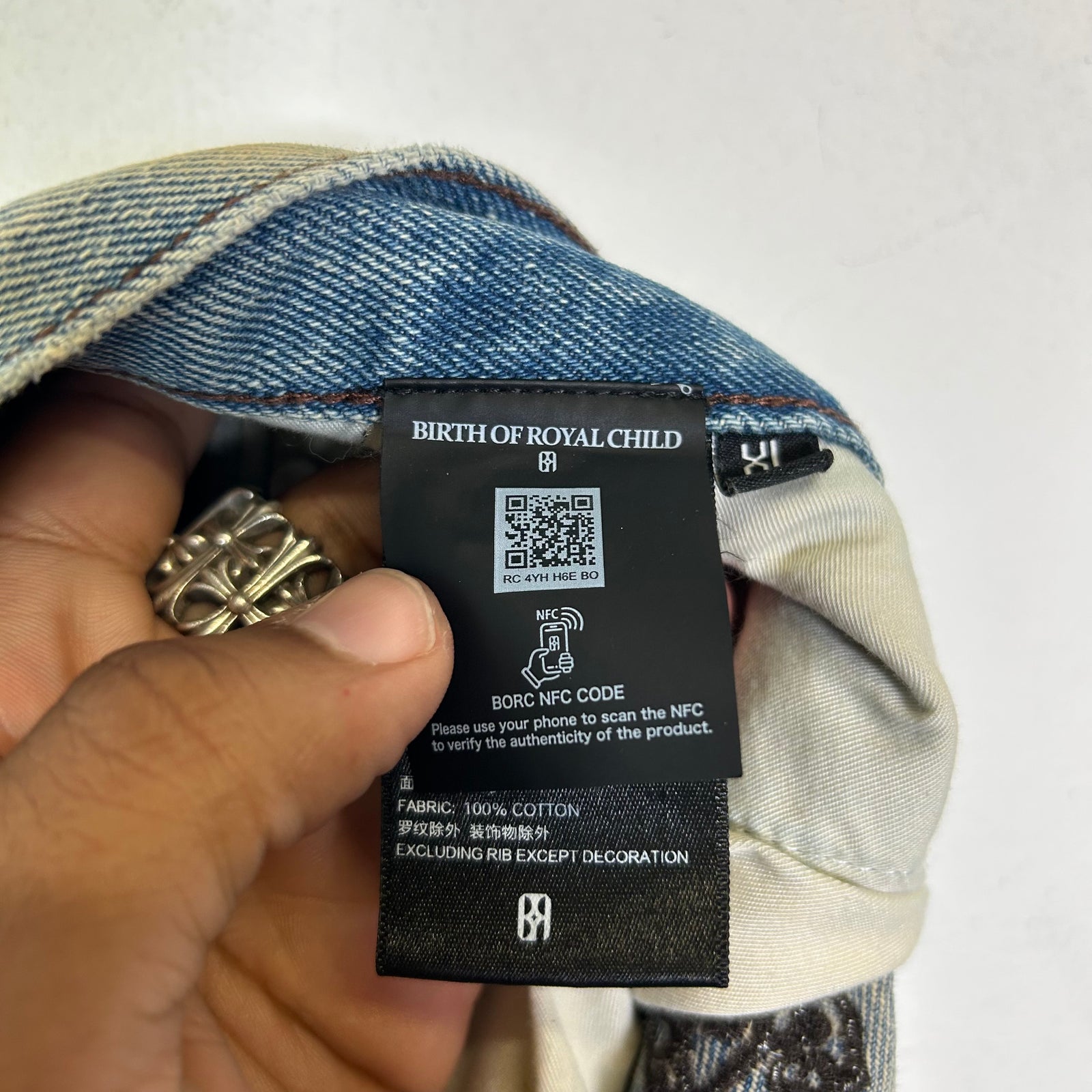 Birth of Royal Child Dirty-Washed Waxed Baggy Jeans