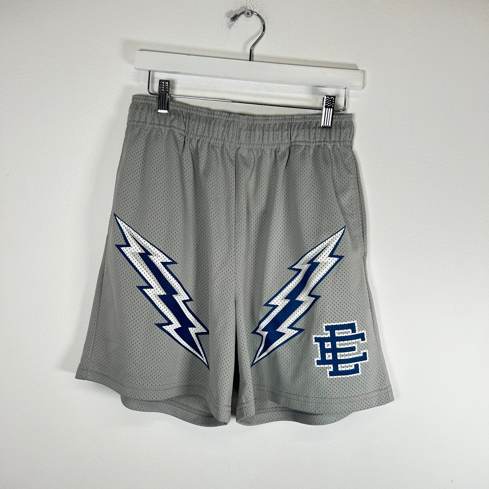 Eric Emanuel Grey Bolt Shorts Size XL