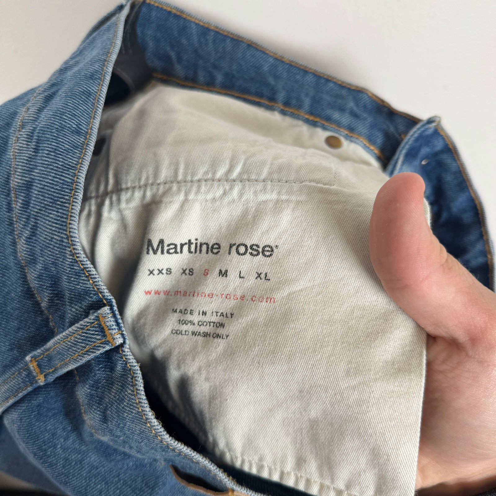 Martine Rose Twist Seam Blue Jeans Size 30