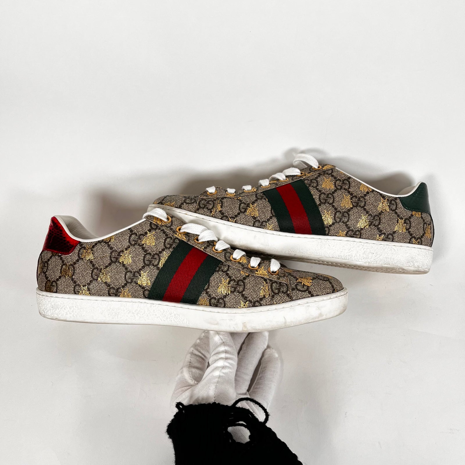 Gucci Bee Aces Low Top Sneaker Size 40