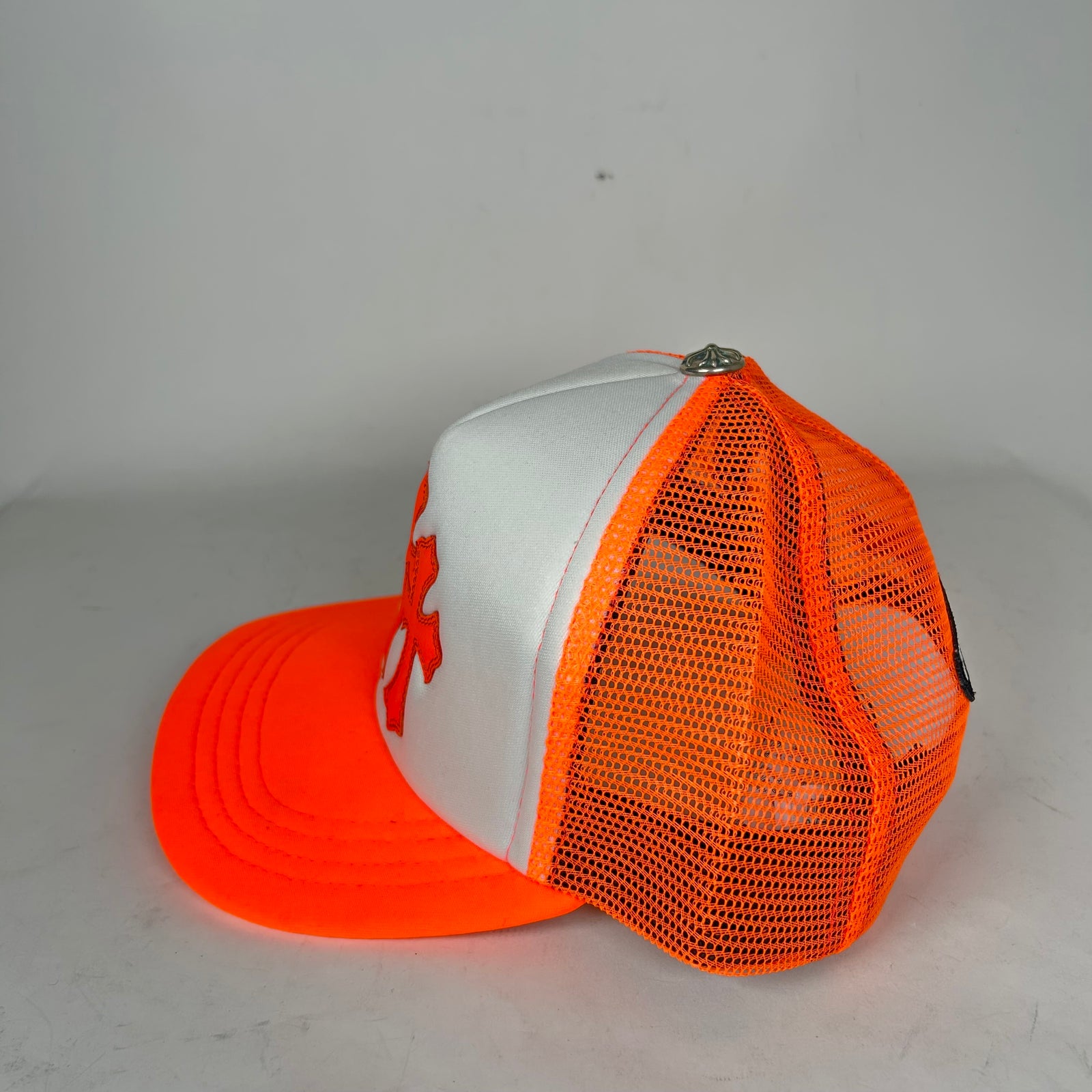 Chrome Hearts Orange Cemetery Patch Trucker Hat