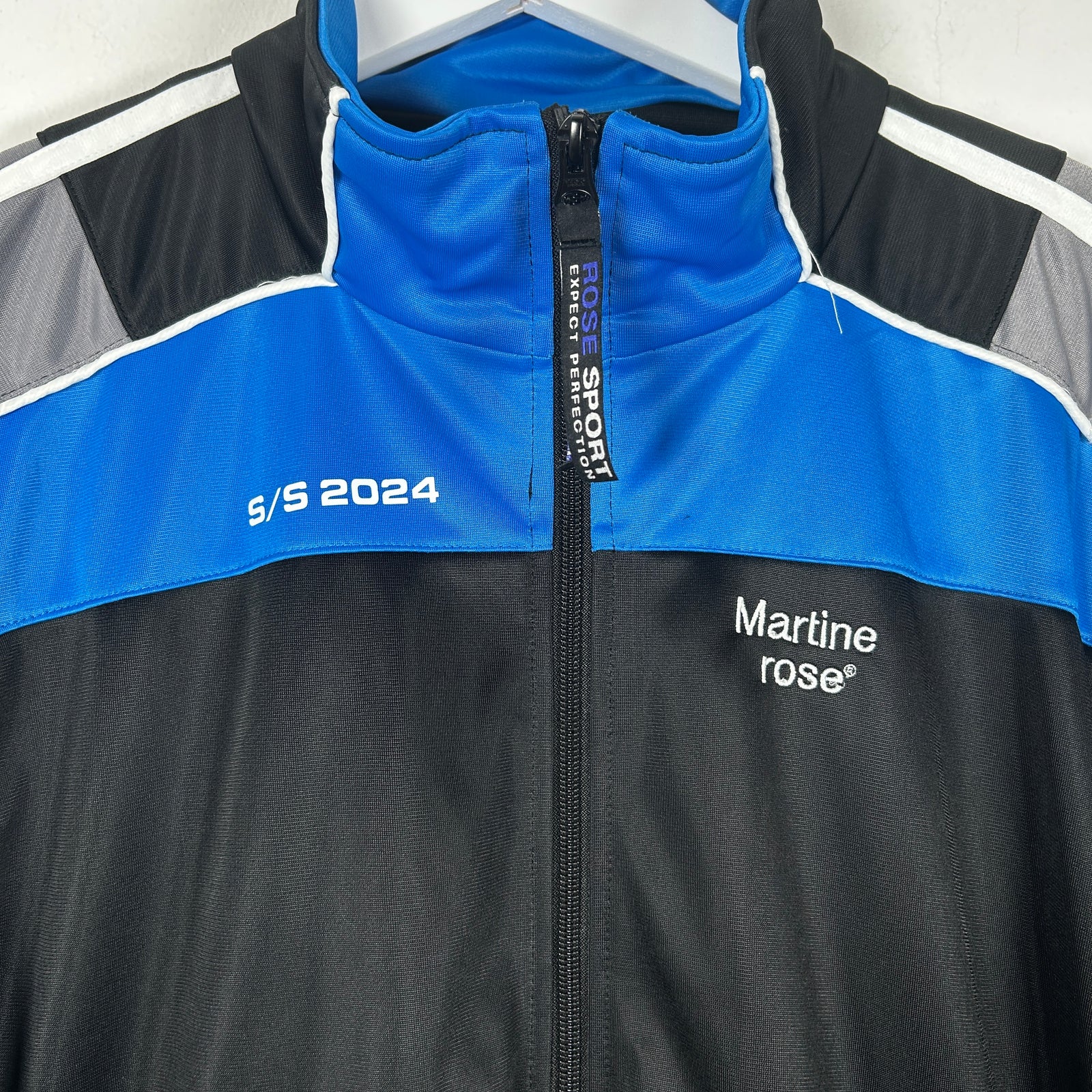 Martine Rose Blue Shrunken Track Jacket Size L