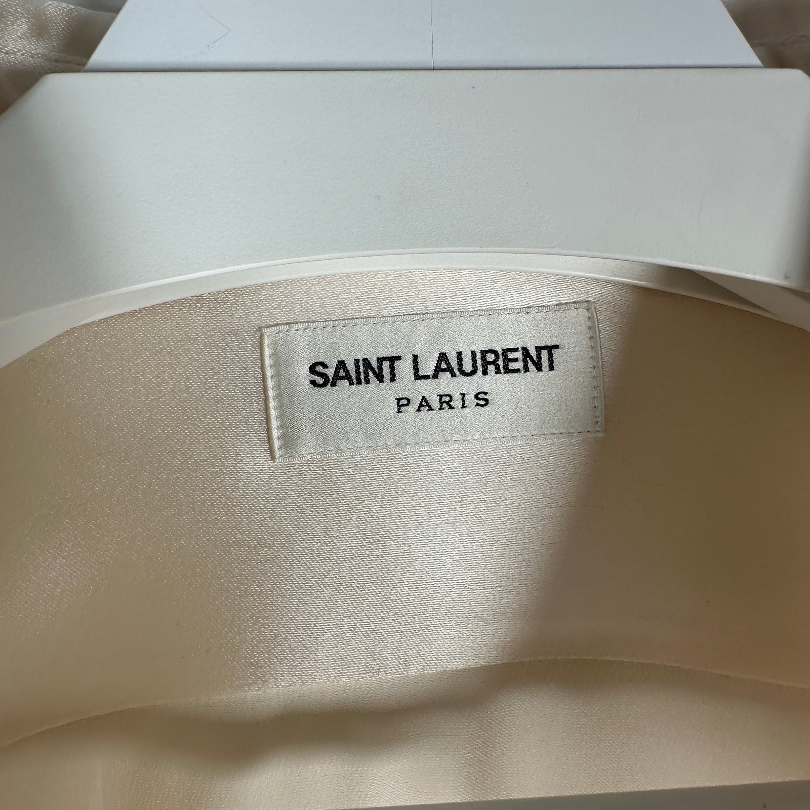 Saint Laurent Paris SS19 Silk Dress Shirt Size L
