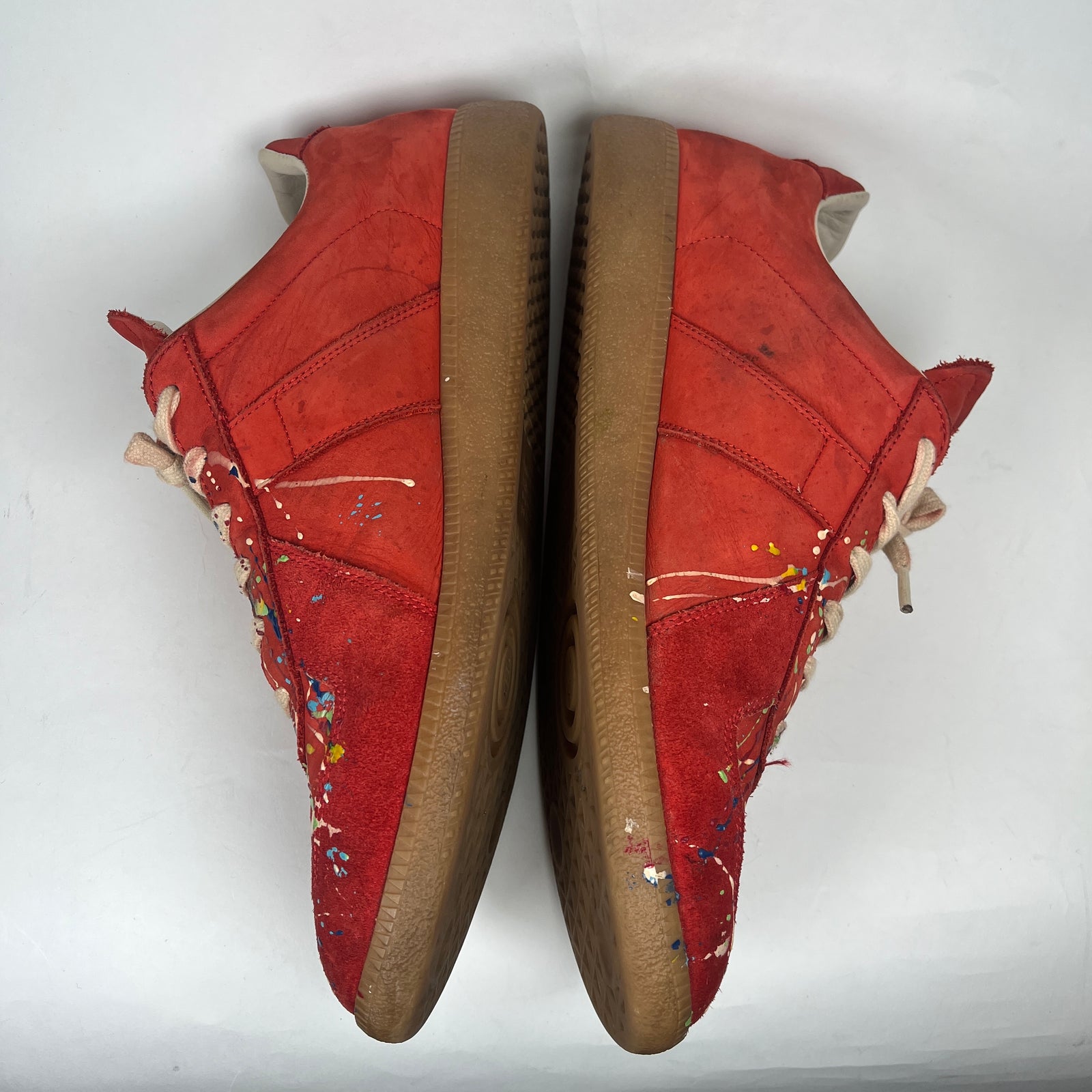 Maison Margiela Red Paint Splatter Gats Size 45