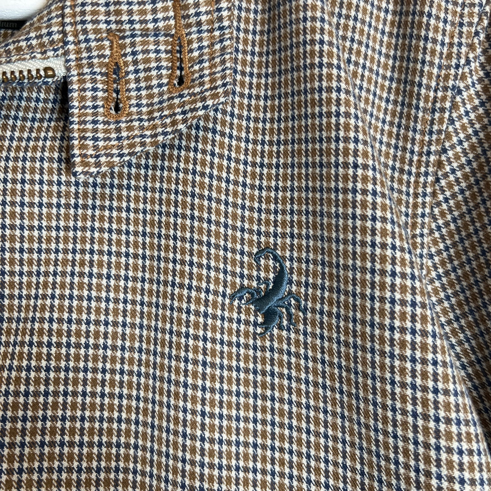 Hysteric Glamour Navy Check Bomber Jacket Size M