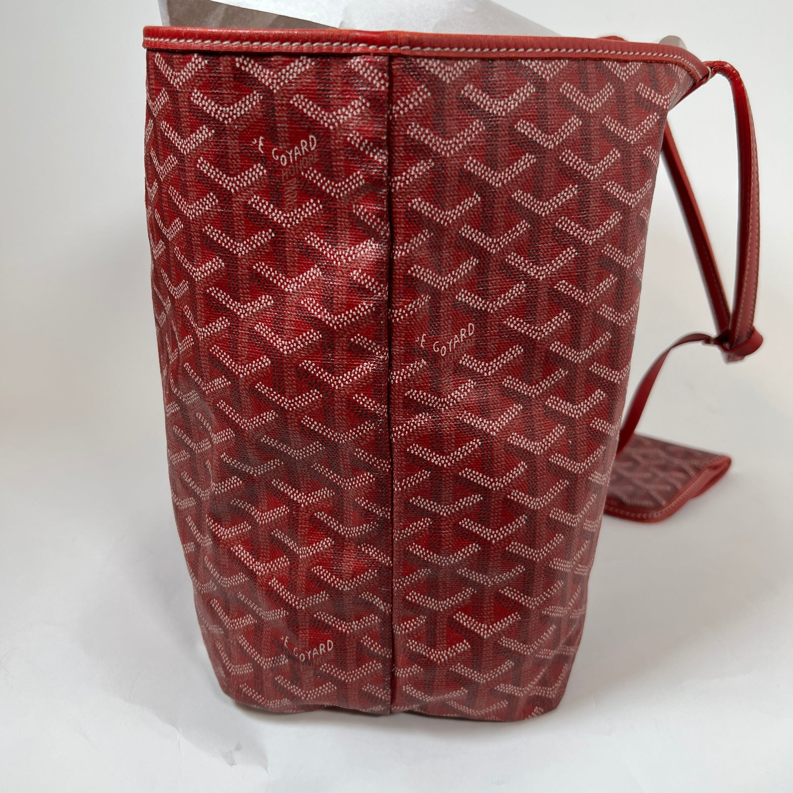 Goyard Red Saint Louis PM Tote Bag