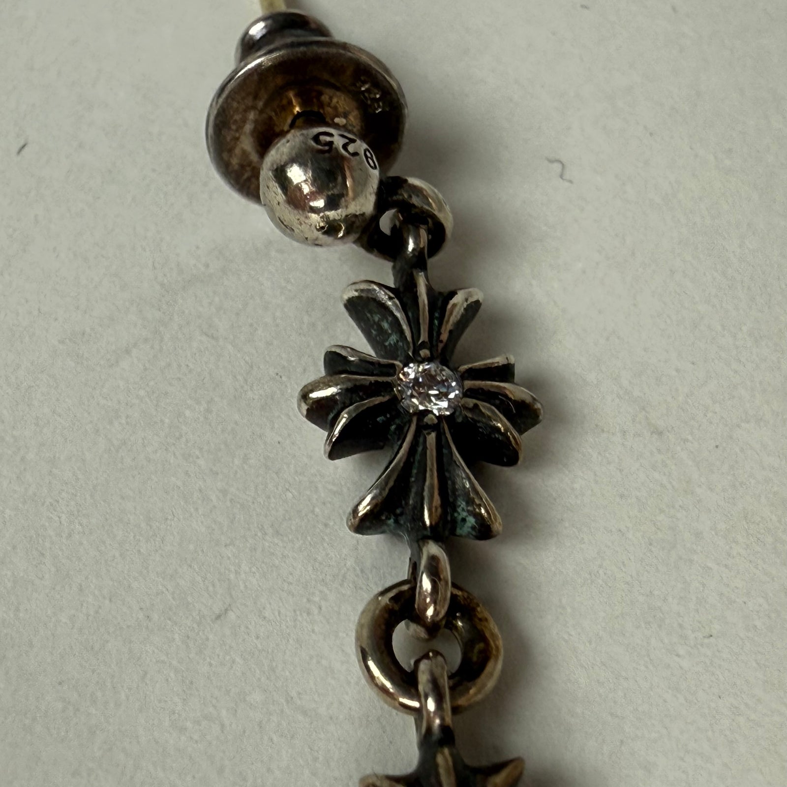 Chrome Hearts Tiny E .925 Diamond Earring