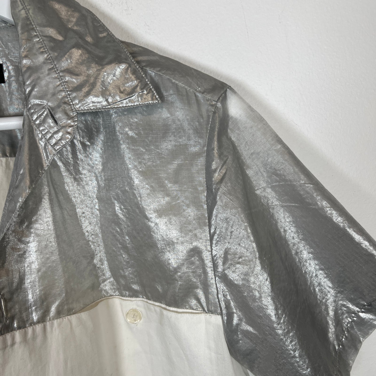 Raf Simons Silver Sleeve Button Up Size S
