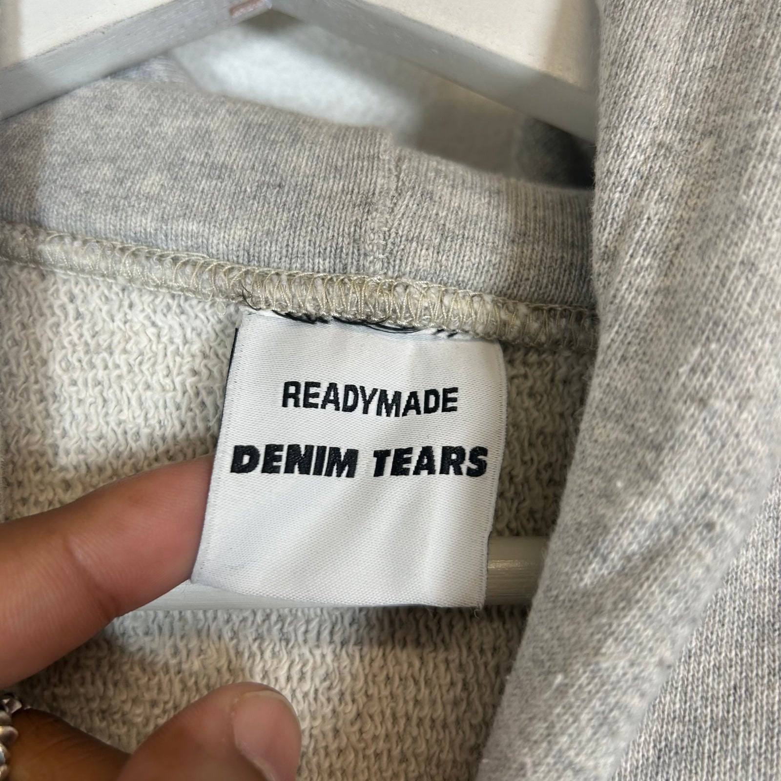 Denim Tears x Readymade Grey Wreath Hoodie Size XL