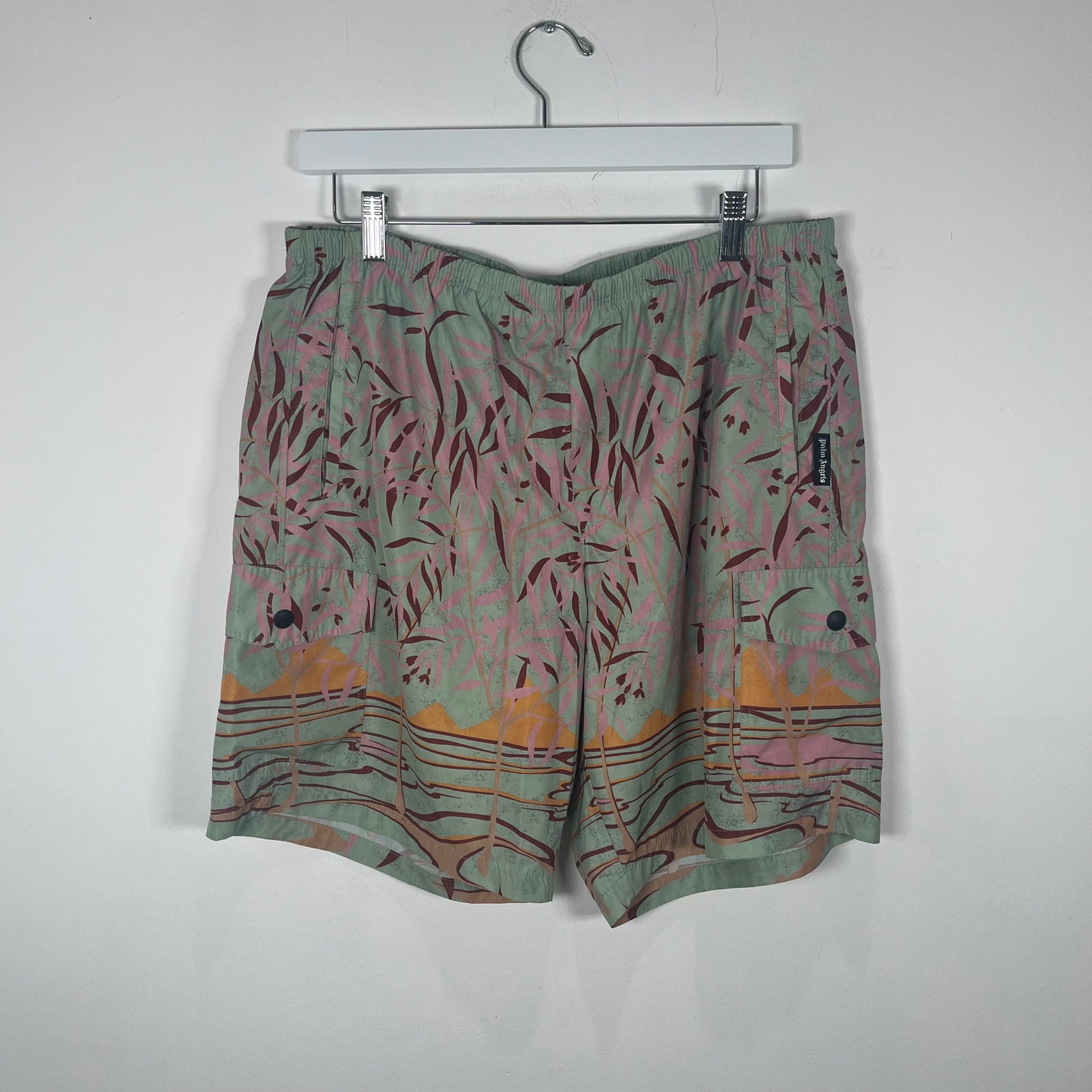 Palm Angels Green Trees Shorts Size L