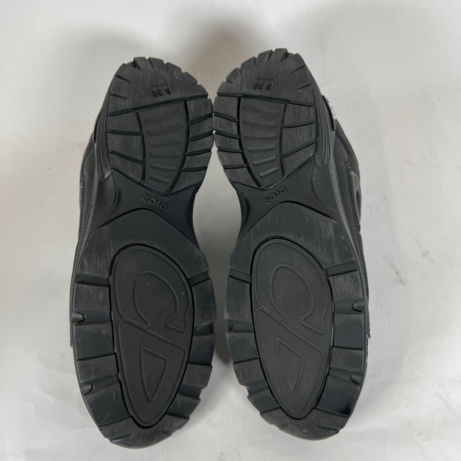 Dior B30 Triple Black Technical Mesh Sneaker Size 45