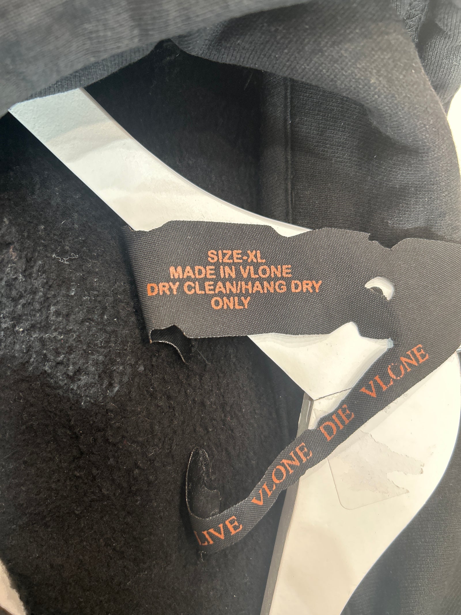 Vlone x Fragments Black Logo Hoodie Size XL
