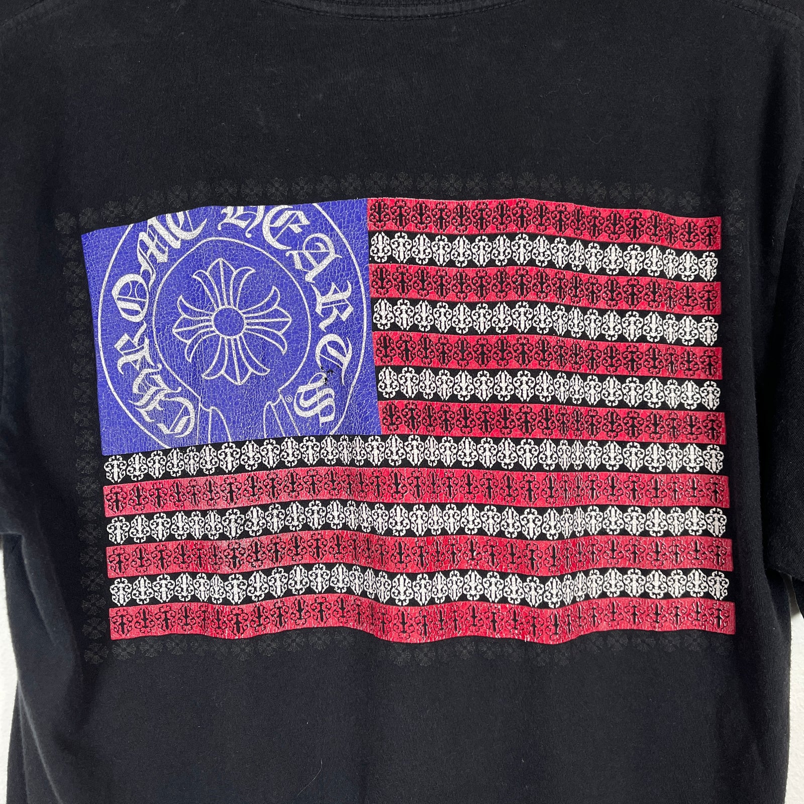 Chrome Hearts Black American Flag T-Shirt Size M
