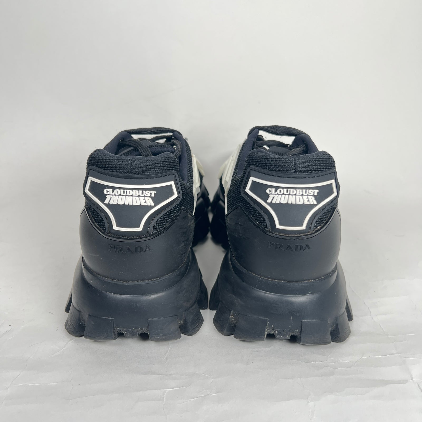 Prada White/Black Cloudburst Thunder Size 8