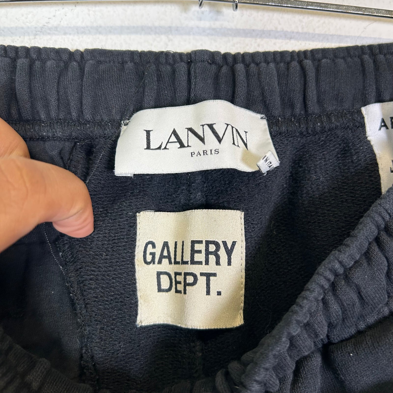 Gallery Dept x Lanvin Black Paint Splatter Sweatpants Size XS