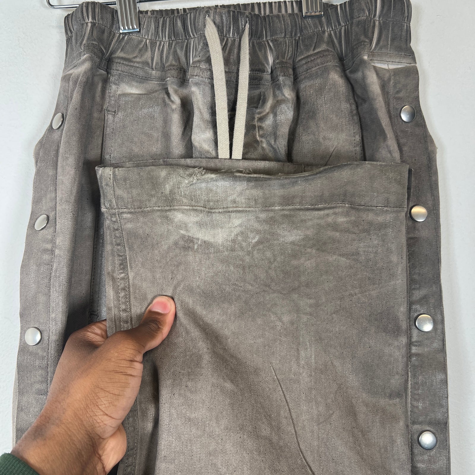 Rick Owens Drkshdw Dust Waxed Pusher Pants Size XS