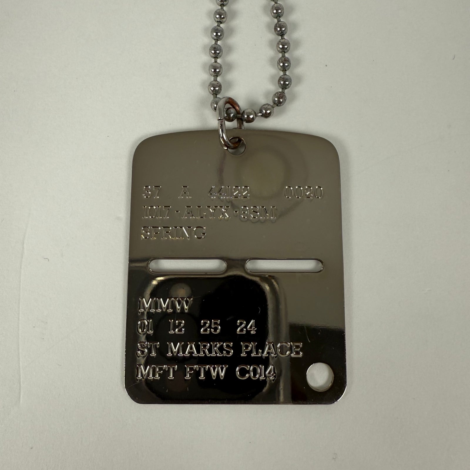Alyx Silver Dogtag Necklace