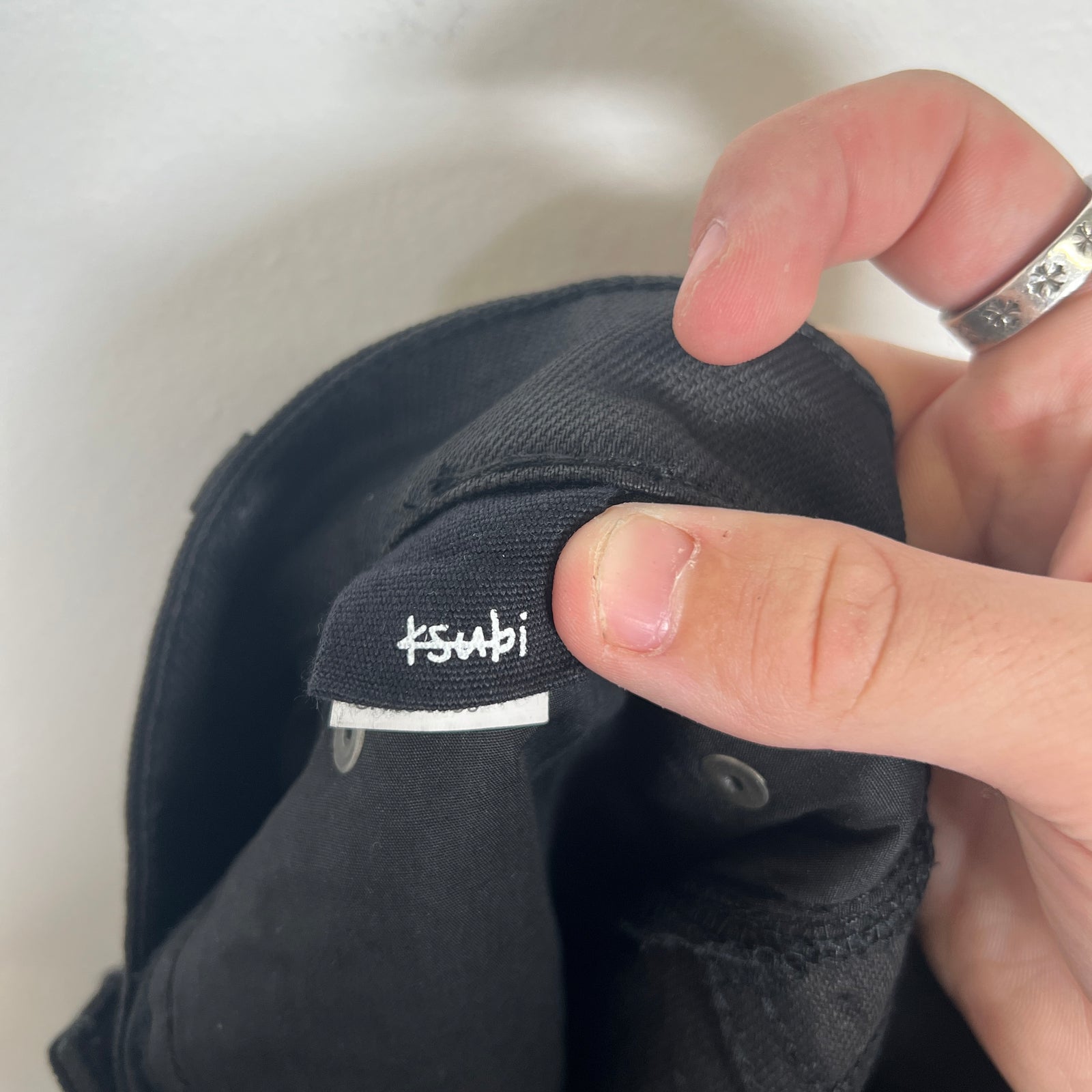 Ksubi Black Waxed Denim Size 36