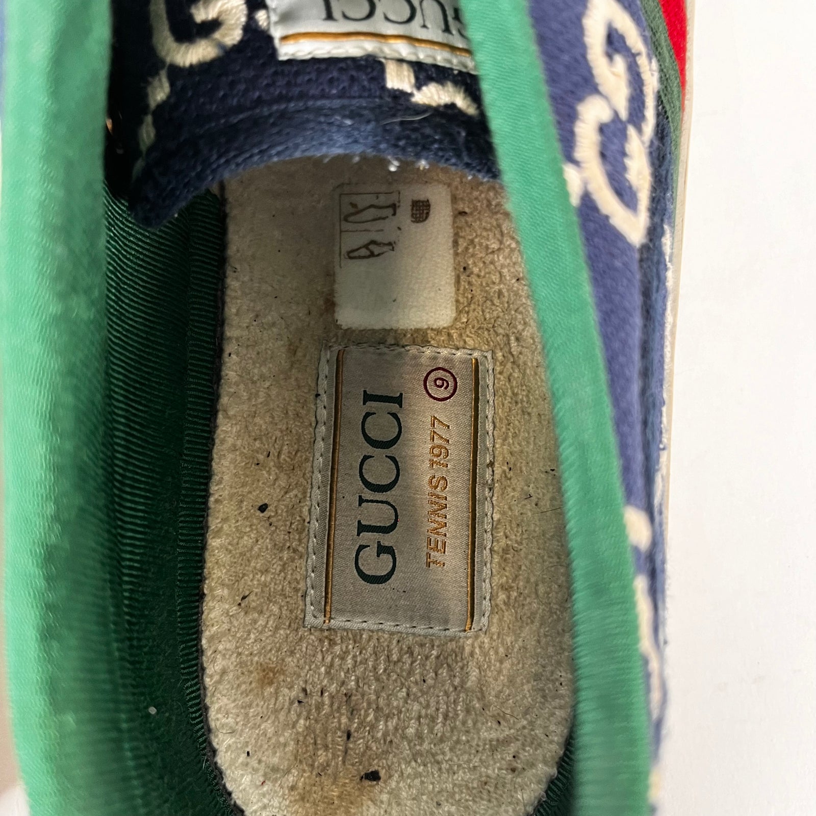 Gucci Blue GG 1977 Tennis Sneaker Size 9
