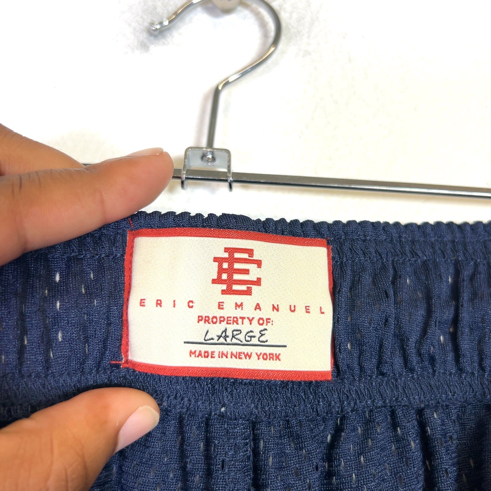 Eric Emanuel Navy Lightning Bolt Basic EE Shorts