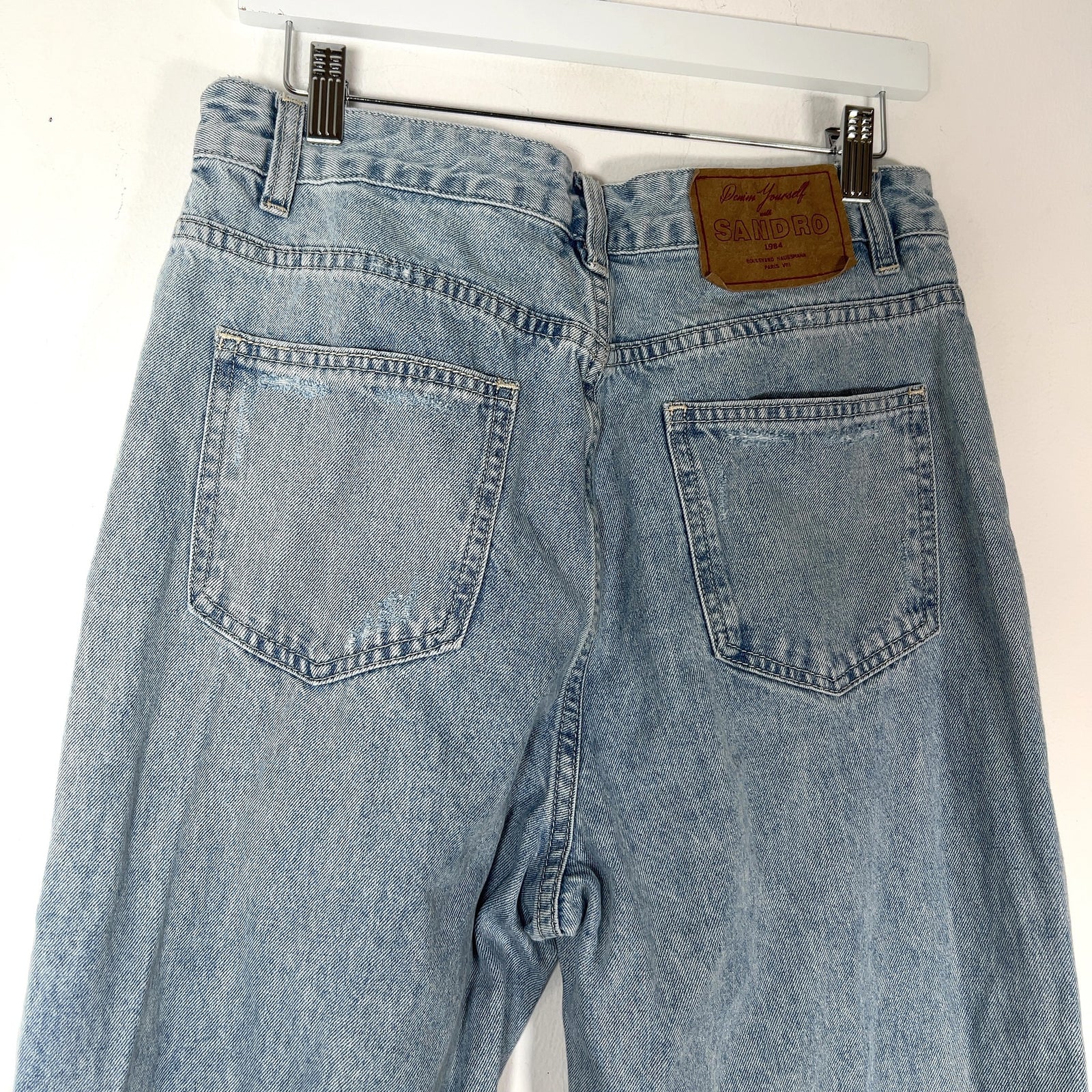 Sandro Lightwash Straight Fit Denim Jeans