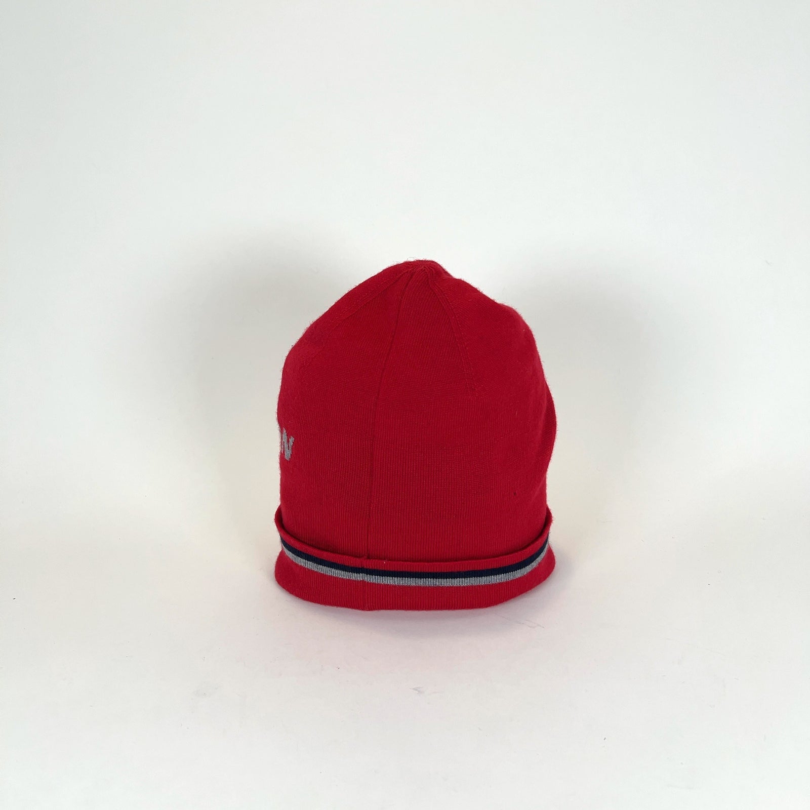 Louis Vuitton Red Wool Logo Beanie