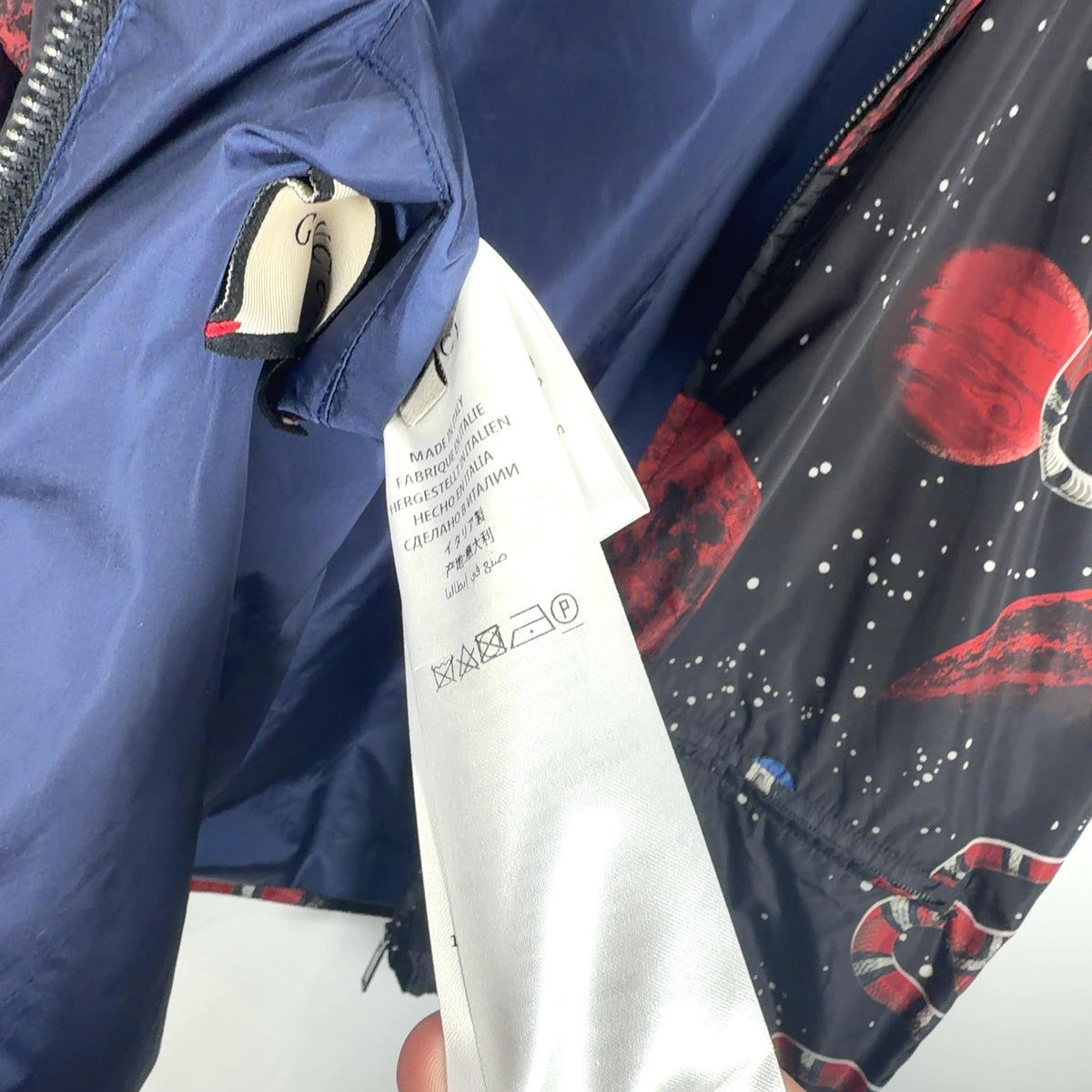 Gucci Space Snake Graphic Windbreaker Jacket