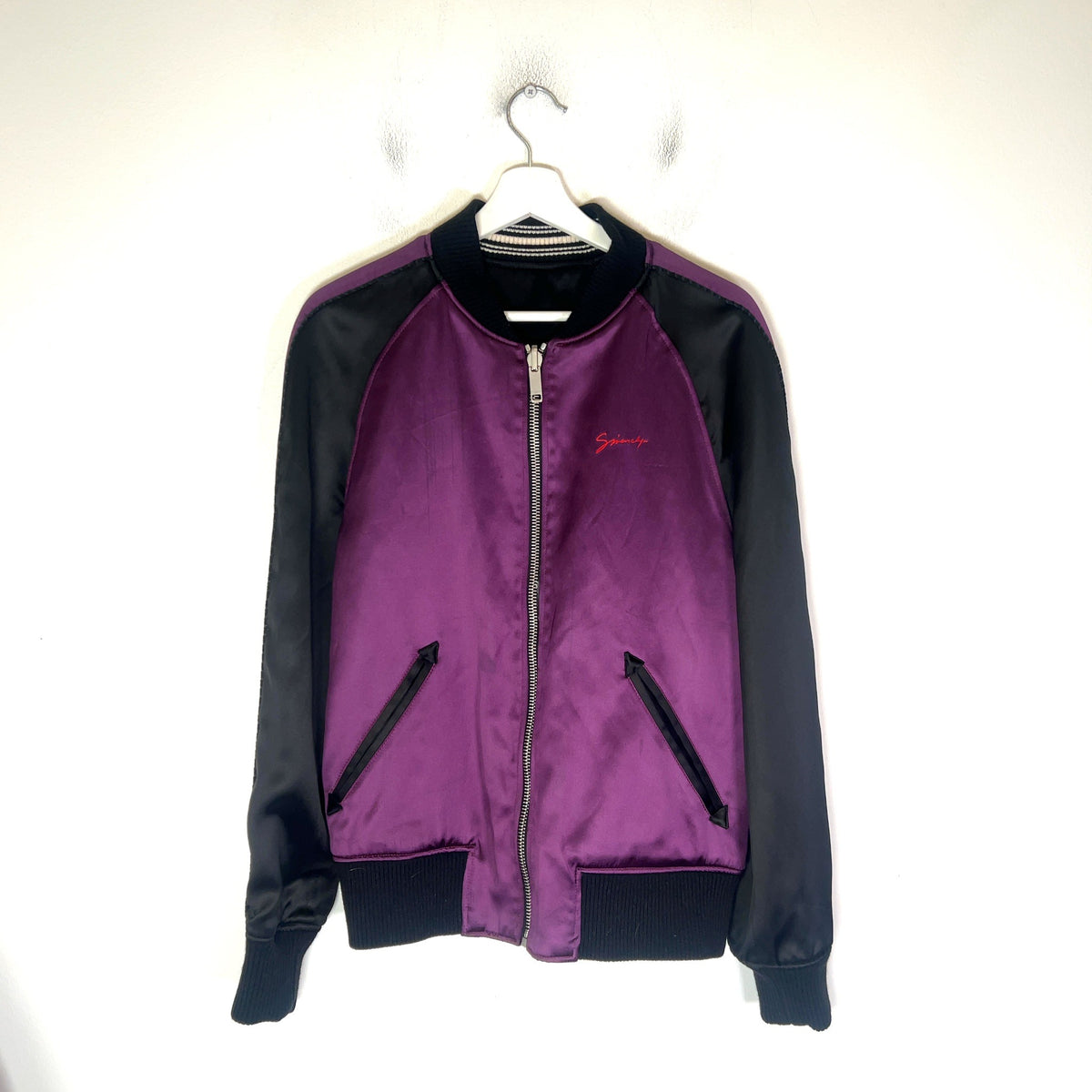 Givenchy FW18 Reversible Monster Embroidered Satin Bomber Jacket