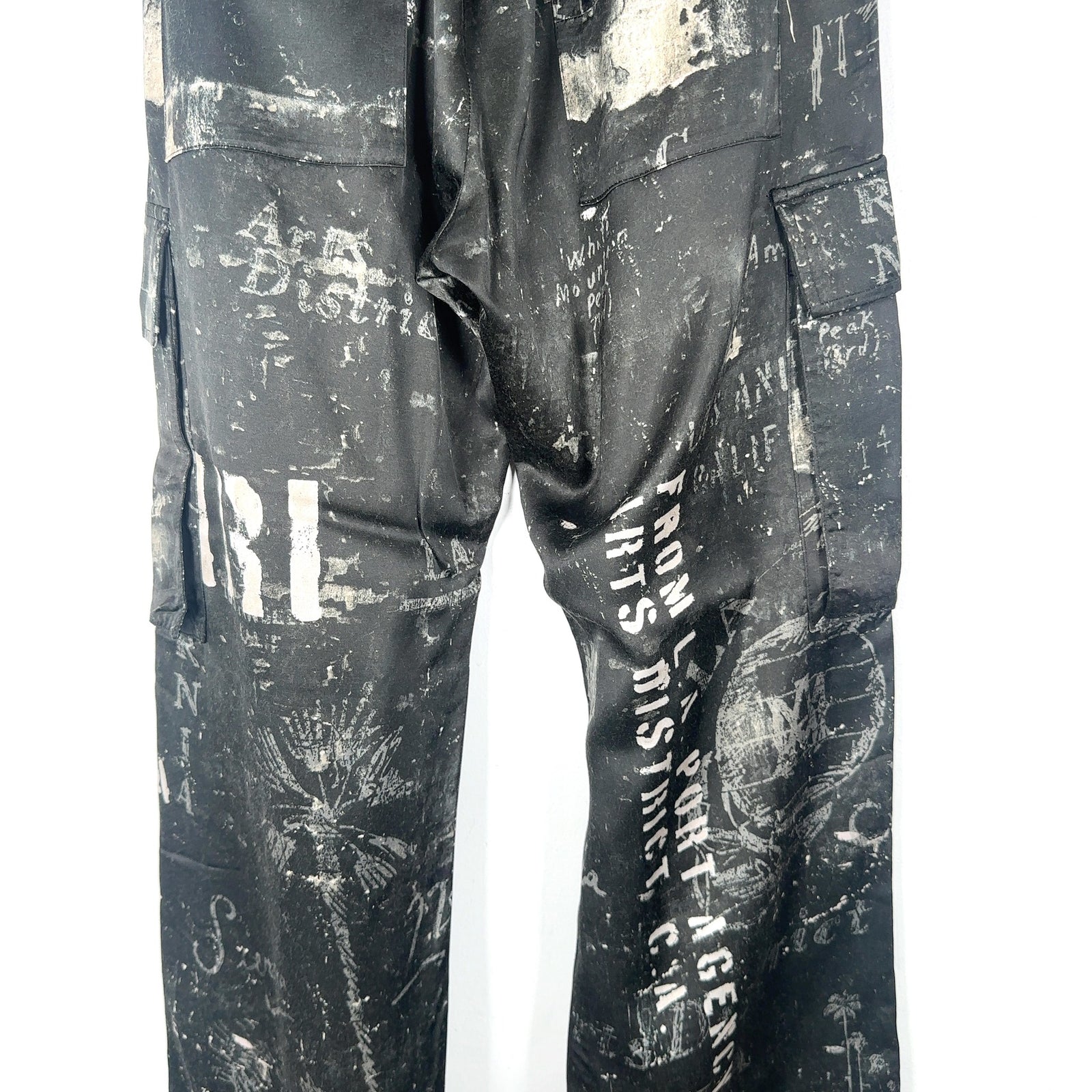 Amiri Army Stencil Silk Pants